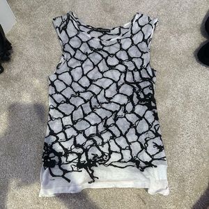 vintage ann demeulemeester semi sheer chain link fence tank top